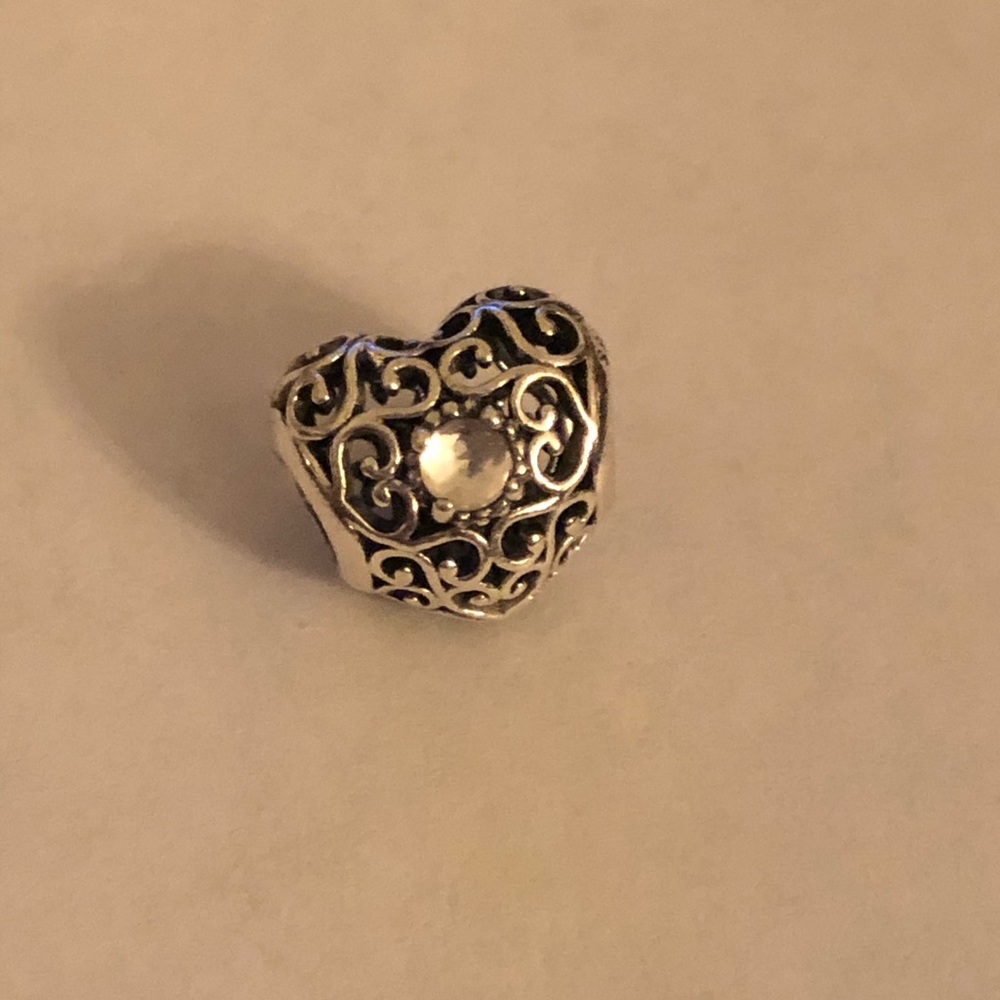 Pandora March Birthstone Heart Charm
